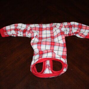 Cozy Red Plaid Pet Pajamas – Size S – Soft & Stretchy Dog or Cat Onesie – NWOT